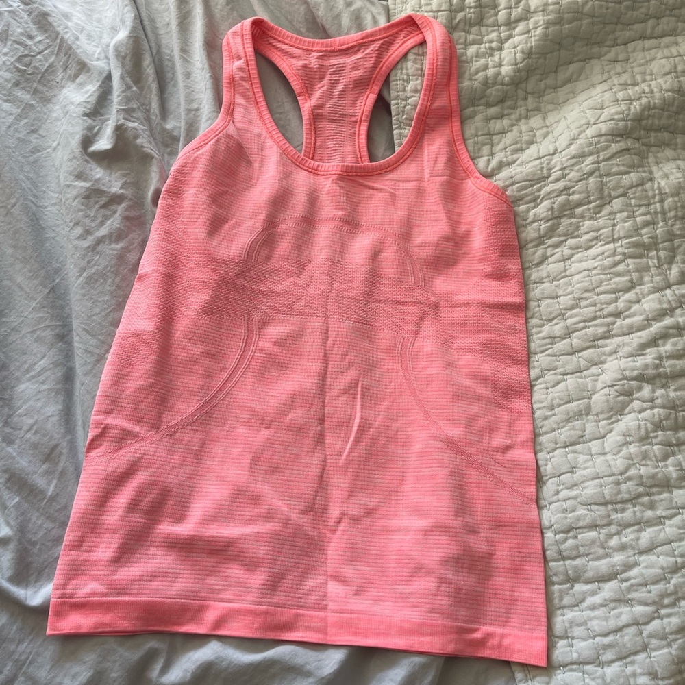 Pink lululemon tank top